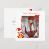 モダンなクリスマスエルフとカスタム写真 (正面/裏面)