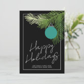 モダンなクリスマスオーナメント - ブラックアクア　非写真 シーズンカード (スタンド正面)