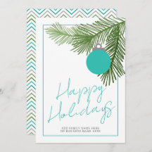 モダンなクリスマスオーナメント - 緑 - ティール（青緑色）- 実物写真以外