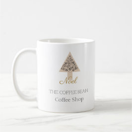 モダンなクリスマスカフェのビジネスブランディング コーヒーマグカップ