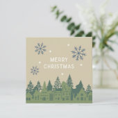 モダンなクリスマスカード　ヴィレッジグリーン シーズンカード (スタンド正面)