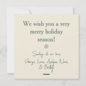 モダンなクリスマスカード　ヴィレッジグリーン シーズンカード (裏面)