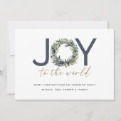 モダンなクリスマスカード 喜びに満ちた世界 シーズンカード (正面)