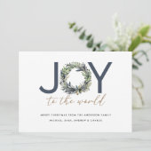 モダンなクリスマスカード 喜びに満ちた世界 シーズンカード (スタンド正面)