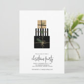 モダンなクリスマスギフト ホリデー 招待状 (スタンド正面)