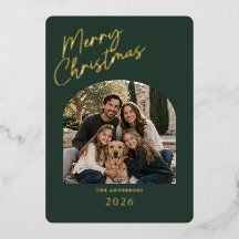 モダンなクリスマスグリーンとゴールド