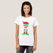 モダンなクリスマスコーチエルフTシャツ Tシャツ (正面フル)