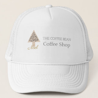 モダンなクリスマスコーヒーショップのブランディング キャップ