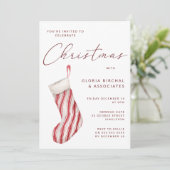 モダンなクリスマスストッキング  Xmasパーティー お祝い 招待状 (スタンド正面)