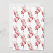 モダンなクリスマスストッキング  Xmasパーティー お祝い 招待状 (裏面)