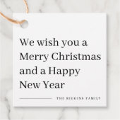 モダンなクリスマスタグ フェイバータグ (正面)