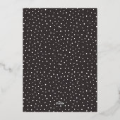 モダンなクリスマスチア フォイル ホリデー カード (裏面)