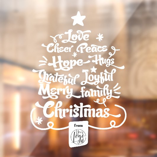 モダンなクリスマスツリーのフレーズ タイポグラフィロゴ ウィンドウサイン (シート2)