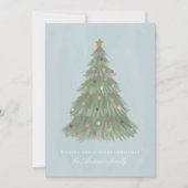 モダンなクリスマスツリーのホリデーカード シーズンカード (正面)
