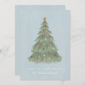 モダンなクリスマスツリーのホリデーカード シーズンカード (正面/裏面)