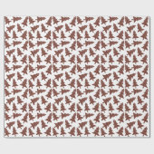 モダンなクリスマスツリーの中立包装紙 ラッピングペーパー (フラット)