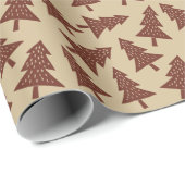 モダンなクリスマスツリーの中立包装紙 ラッピングペーパー (ロールコーナー)