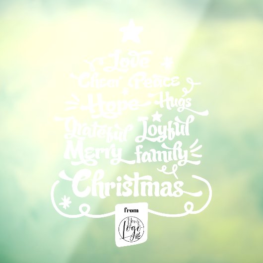 モダンなクリスマスツリーの名言 タイポグラフィーロゴ ウィンドウサイン (シート3)