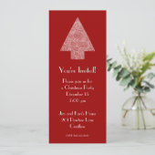 モダンなクリスマスツリーの招待状 招待状 (スタンド正面)