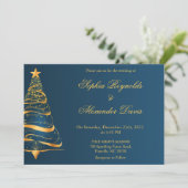 モダンなクリスマスツリーの結婚式 招待状 (スタンド正面)