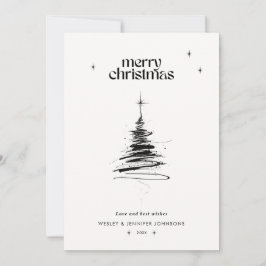モダンなクリスマスツリーの絵 非写真 シーズンカード