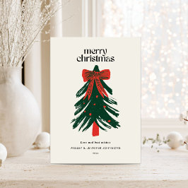 モダンなクリスマスツリーの絵 非写真 シーズンカード