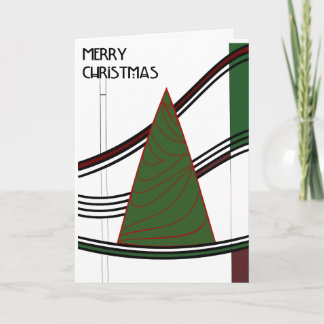 モダンなクリスマスツリーカード シーズンカード
