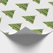 モダンなクリスマスツリーパターン包装紙