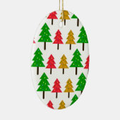 モダンなクリスマスツリーパターン セラミックオーナメント (右)
