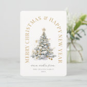 モダンなクリスマスツリー シーズンカード (スタンド正面)