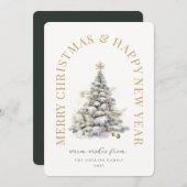 モダンなクリスマスツリー シーズンカード (正面/裏面)