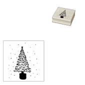 モダンなクリスマスツリー ラバースタンプ (押印)
