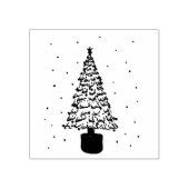モダンなクリスマスツリー ラバースタンプ (インプリント)