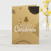 モダンなクリスマスデザイン カード (黄色い花)