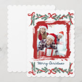 モダンなクリスマスパーティーの招待状 招待状 (正面/裏面)