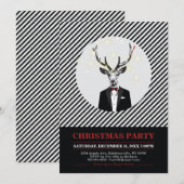 モダンなクリスマスパーティー、ホリデーパーティーの招待状 招待状 (正面/裏面)