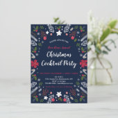 モダンなクリスマスパーティー、ホリデーパーティーの招待状 招待状 (スタンド正面)