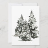 モダンなクリスマスパーティー　雪のクリスマスツリー 招待状 (裏面)