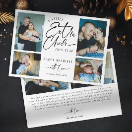 モダンなクリスマスベイビーお知らせフォトコラージュ シーズンカード