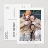 モダンなクリスマスホリデーの写真ポストカード シーズンポストカード (正面/裏面)