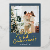 モダンなクリスマスホリデーカード 箔シーズンカード (正面)