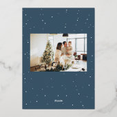 モダンなクリスマスホリデーカード 箔シーズンカード (裏面)