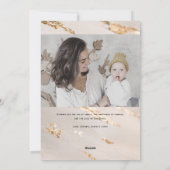 モダンなクリスマスホリデーシーズンの家族写真 シーズンカード (裏面)