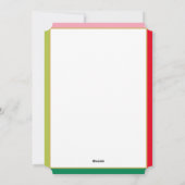 モダンなクリスマス写真のカラーブロックボーダー シーズンカード (裏面)