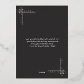 モダンなクリスマス写真のホイル 箔シーズンカード (裏面)