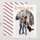 モダンなクリスマス写真のホリデーカード シーズンカード (正面/裏面)