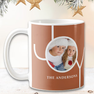 モダンなクリスマス写真の錆びたデザイン コーヒーマグカップ