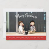 モダンなクリスマス写真カード シーズンカード (正面)