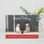 モダンなクリスマス写真カード シーズンカード (スタンド正面)