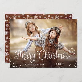 モダンなクリスマス写真グリーティング シーズンカード